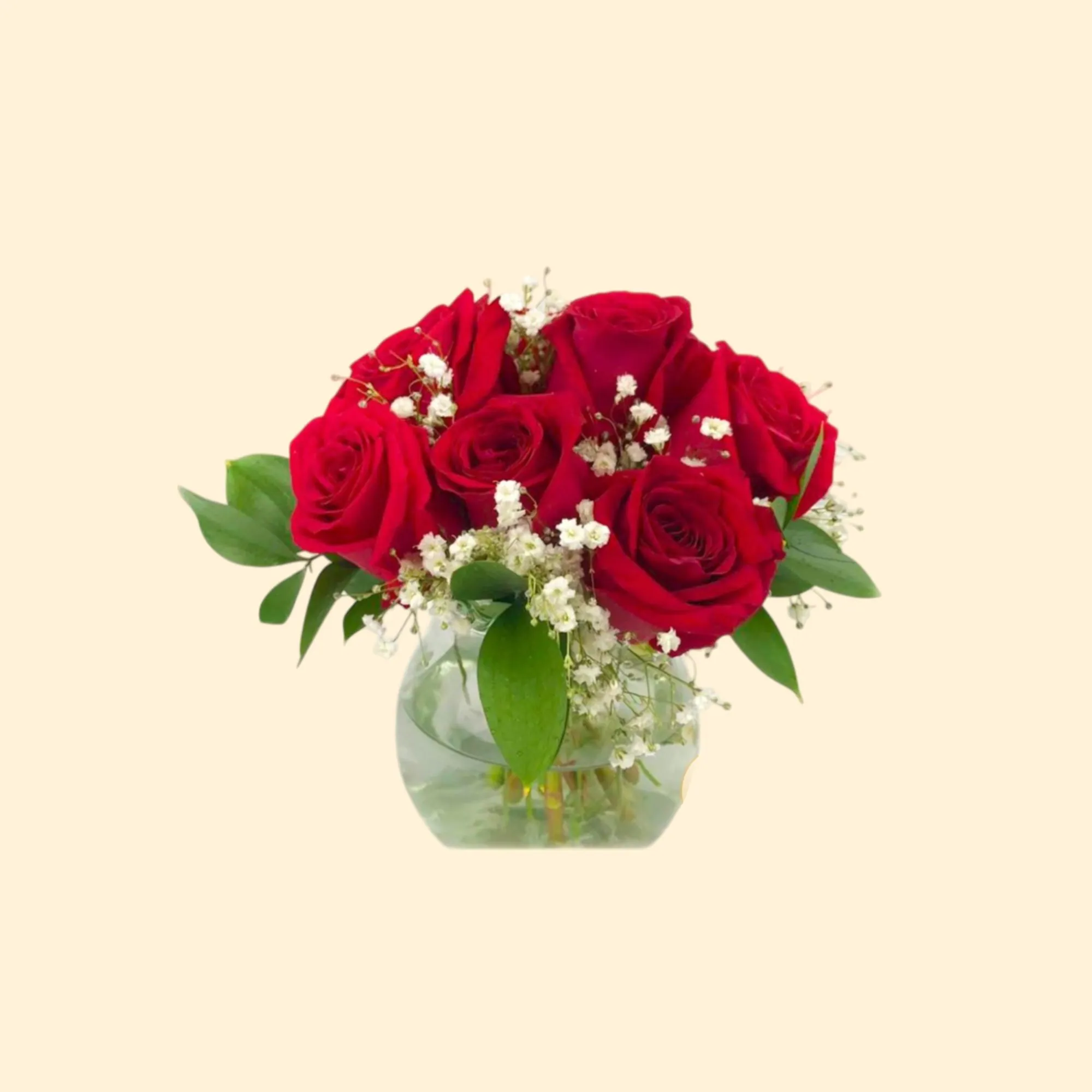 Arreglo en base Alma con rosas para amor y amistad, de Flores del Prado